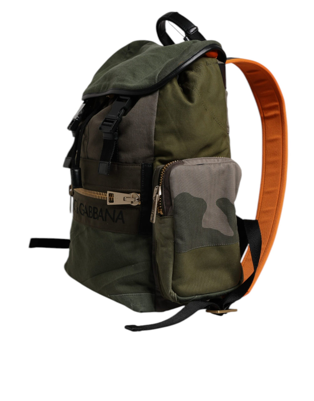 Military Green Patchwork School Backpack Bag mens luxury fashion - Mens Edit