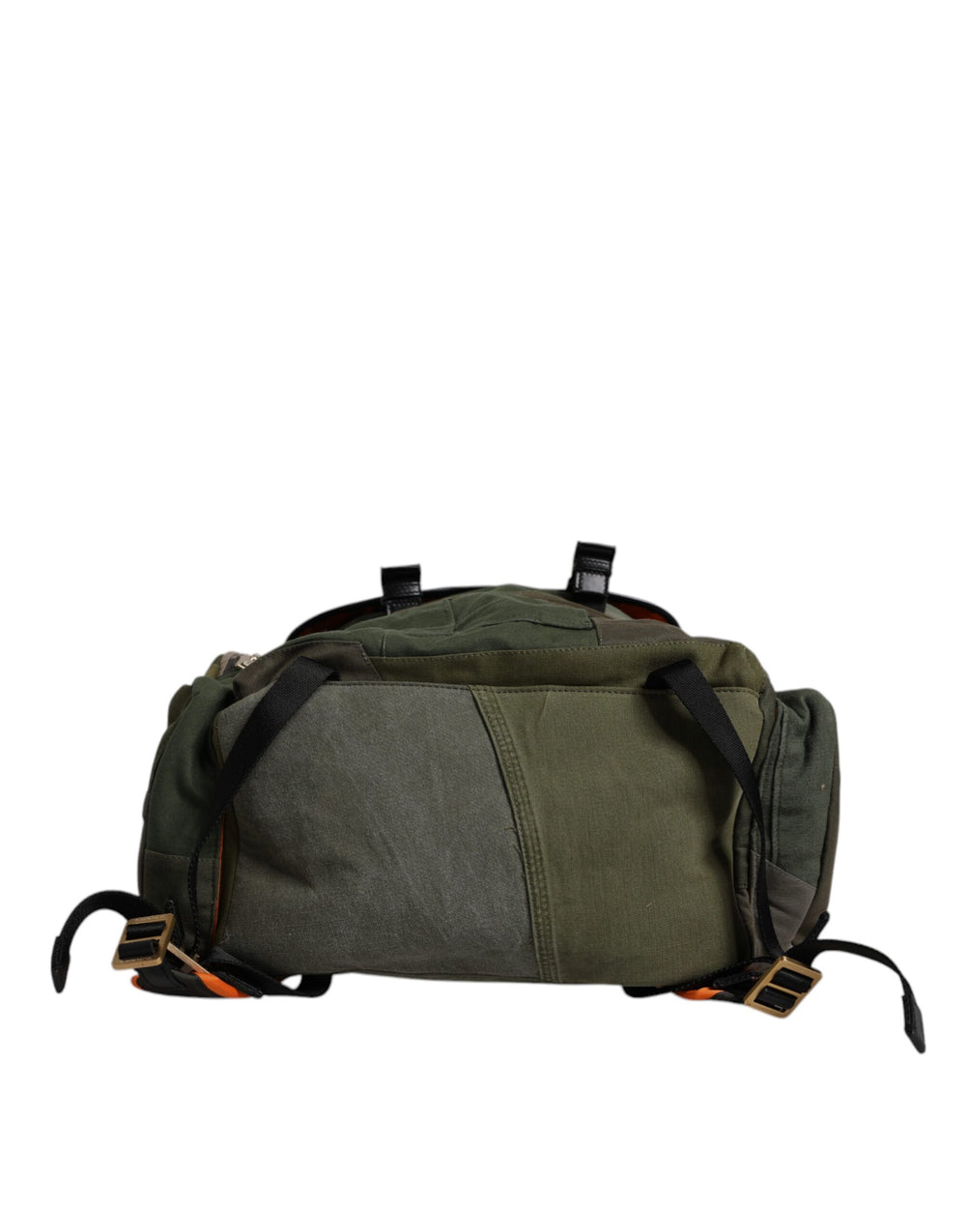 Dolce & Gabbana Cotton Patchwork Travel Backpack in Military Green