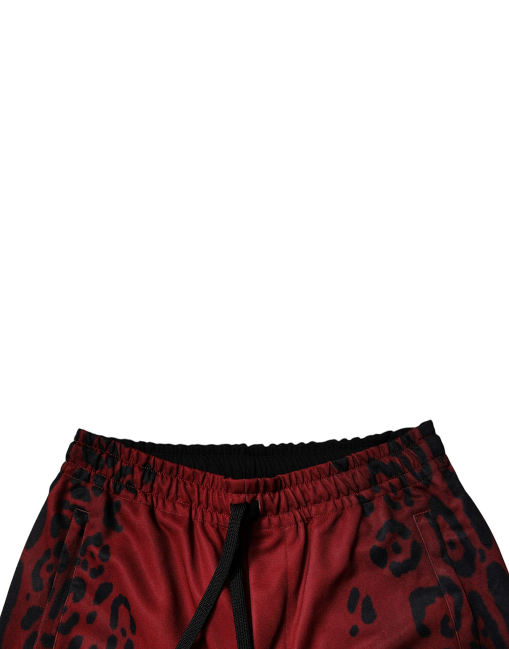 Dolce & Gabbana Leopard Print Jogger Pants in Red