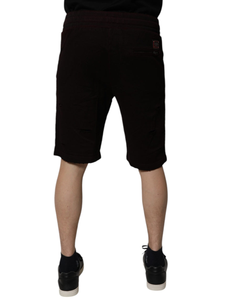 Dolce & Gabbana Cotton Bermuda Shorts in Maroon