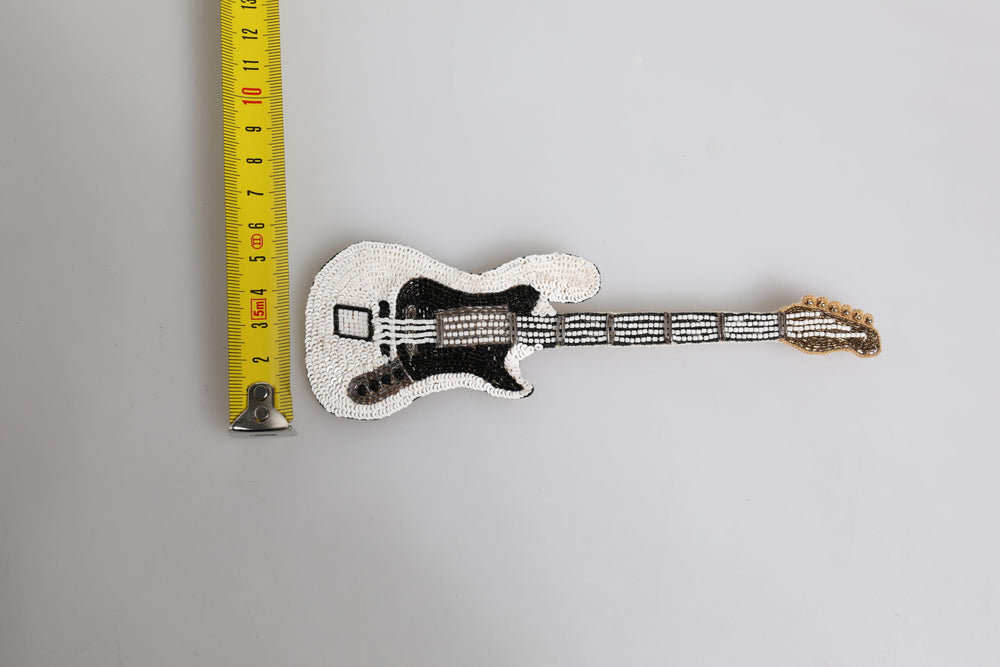 Dolce & Gabbana Gold Brass Guitar Pin Brooch