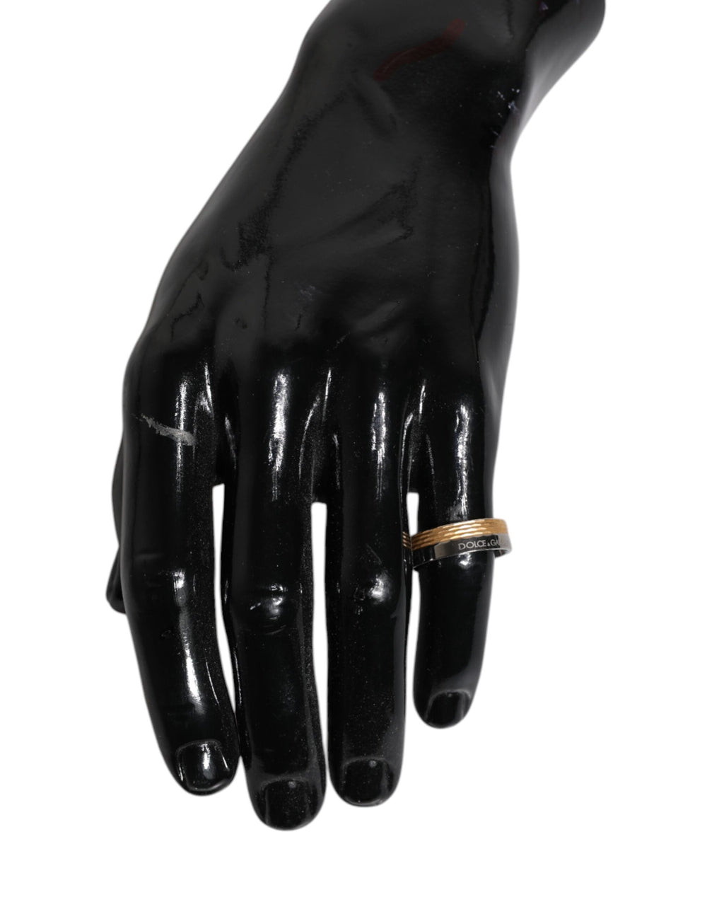 Dolce & Gabbana Brass DG Logo Ring in Gold and Silver