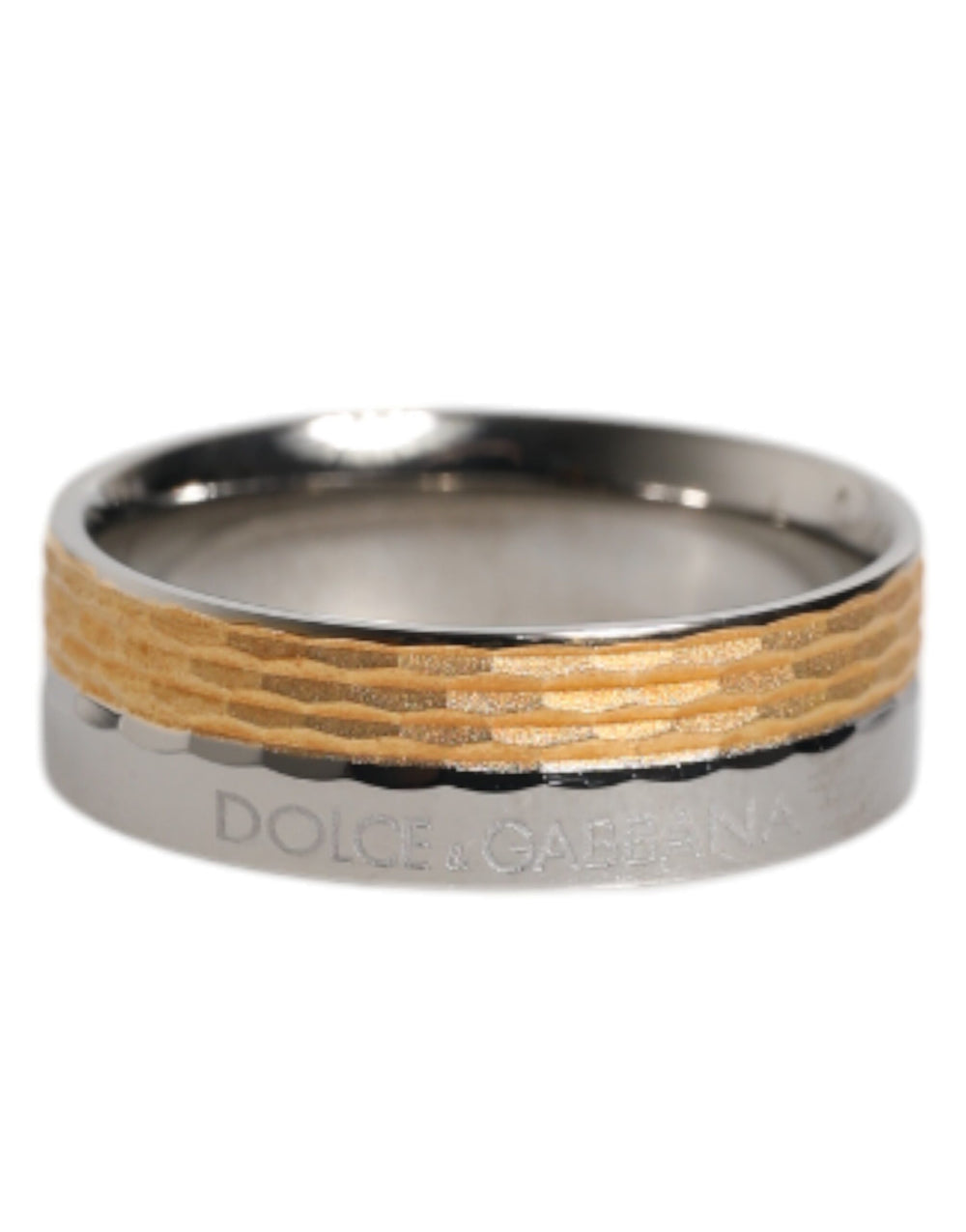 Dolce & Gabbana Brass DG Ring in Gold and Silver