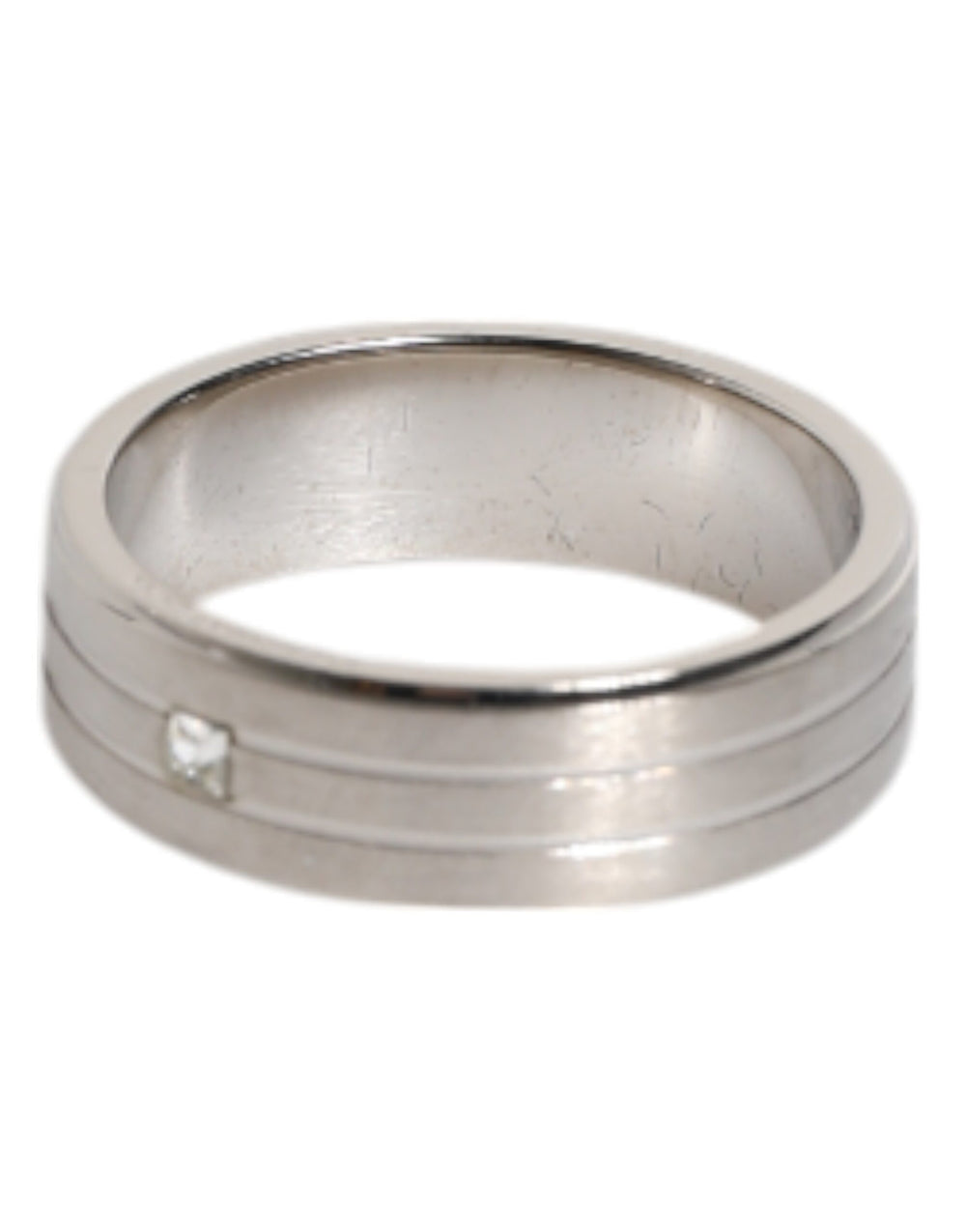 Dolce & Gabbana Silver-Tone Brass Ring with Clear Crystals