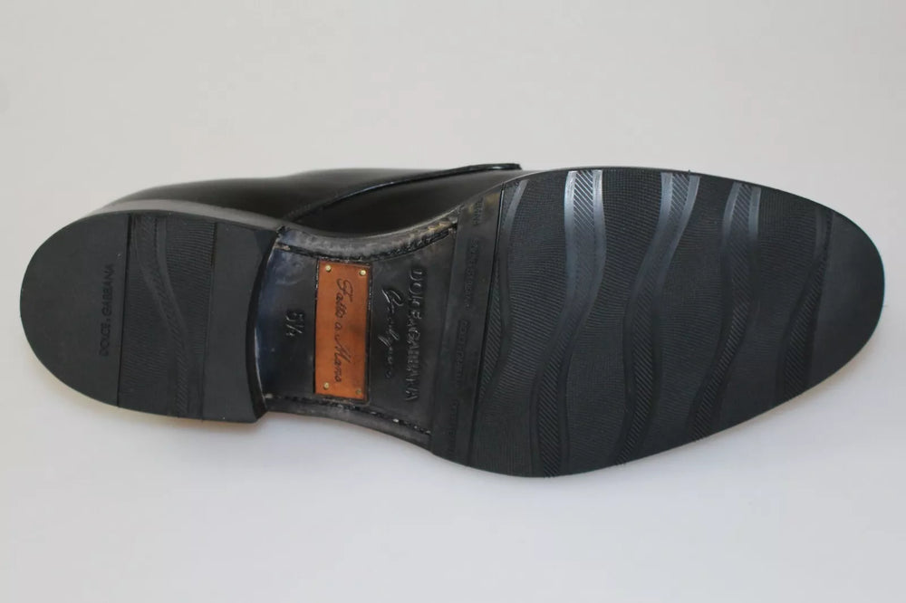 Dolce & Gabbana Leather Derby Shoes in Black