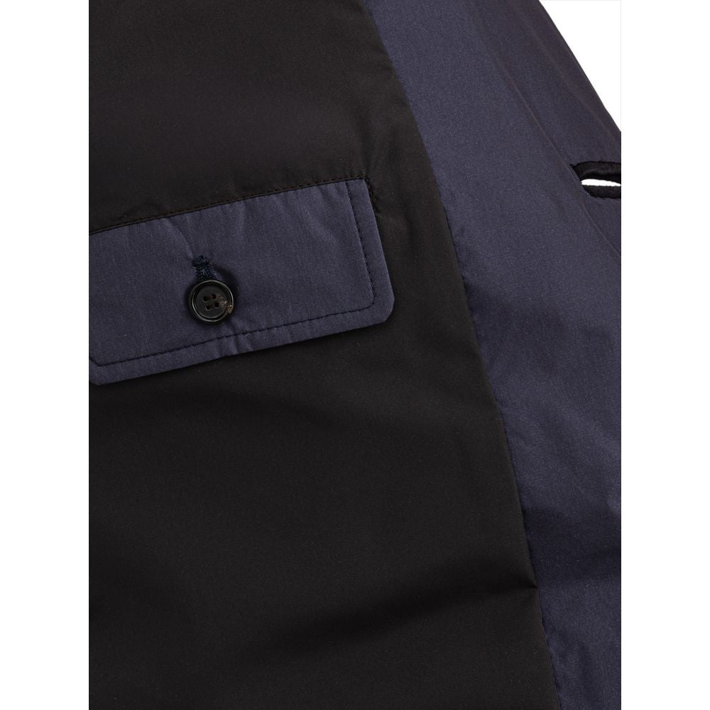 Dolce & Gabbana Polyester Double-Breasted Coat in Blue