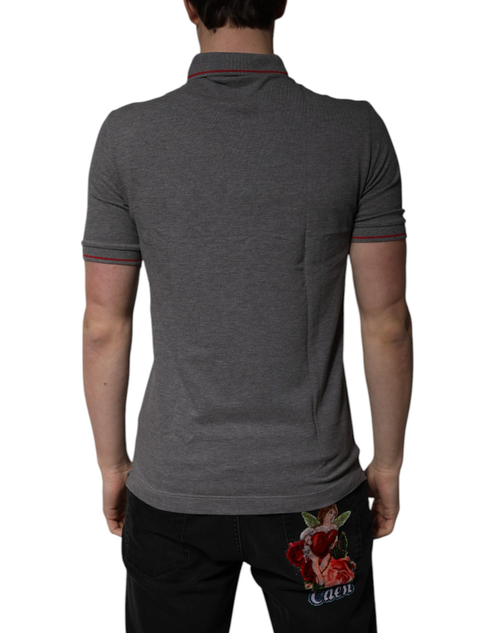 Dolce & Gabbana Cotton Polo Shirt in Grey