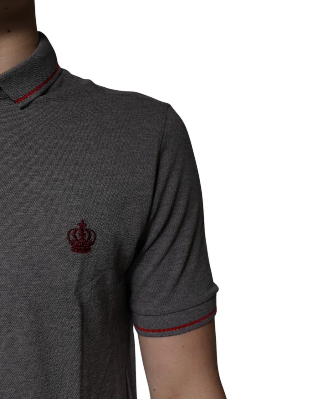 Dolce & Gabbana Cotton Polo Shirt in Grey