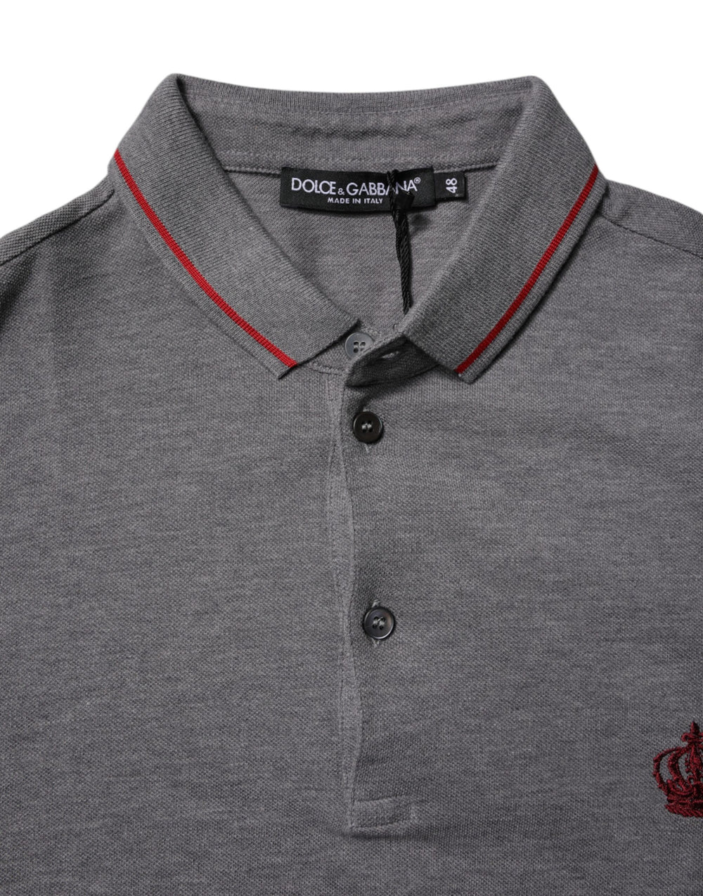 Dolce & Gabbana Cotton Polo Shirt in Grey