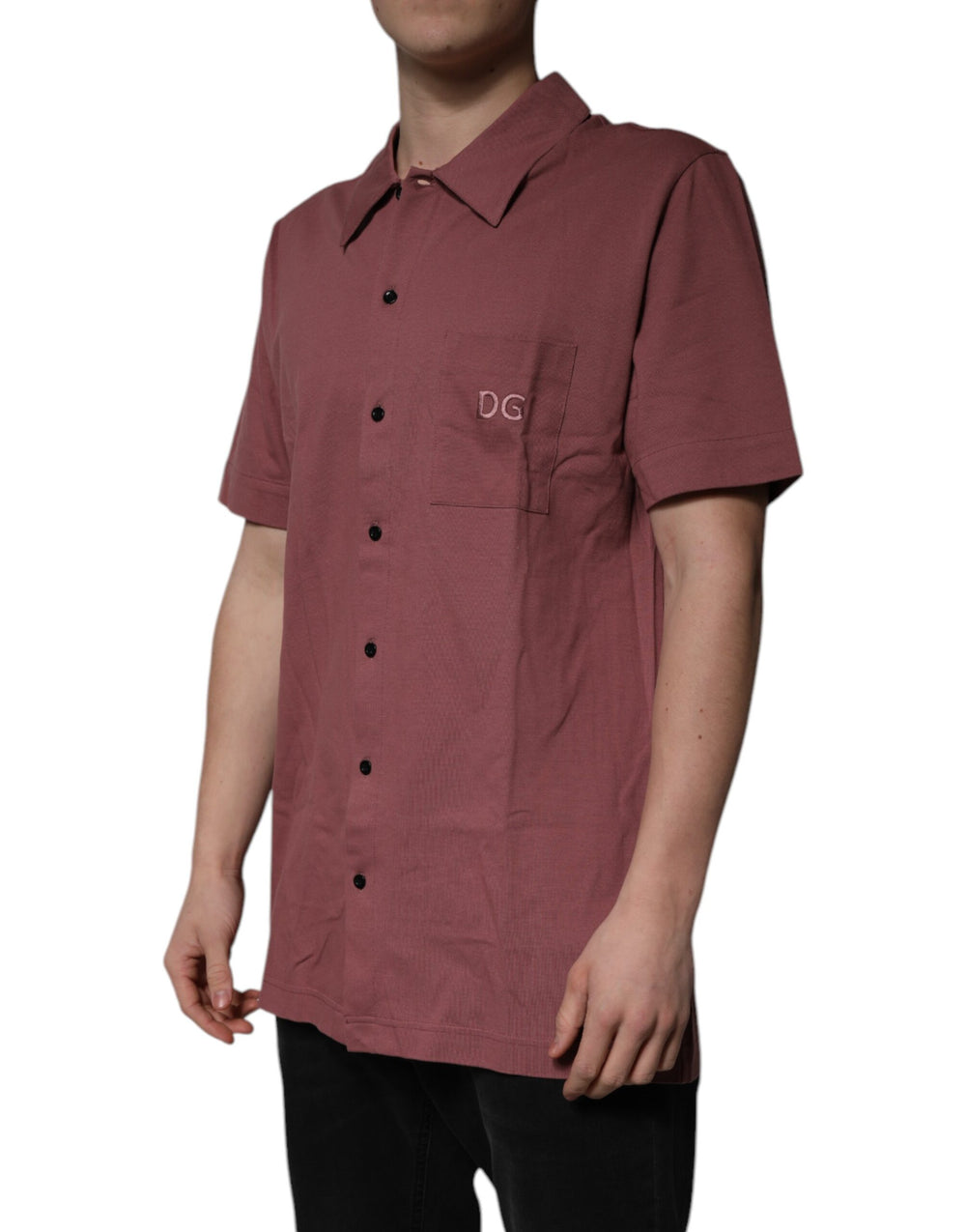 Dolce & Gabbana Cotton Shirt in Dark Pink
