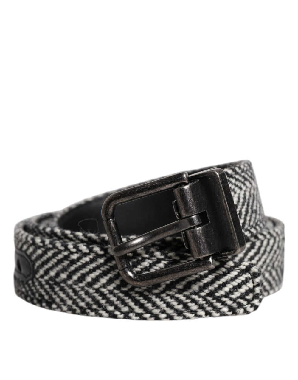 Dolce & Gabbana Virgin Wool Belt in Black and White