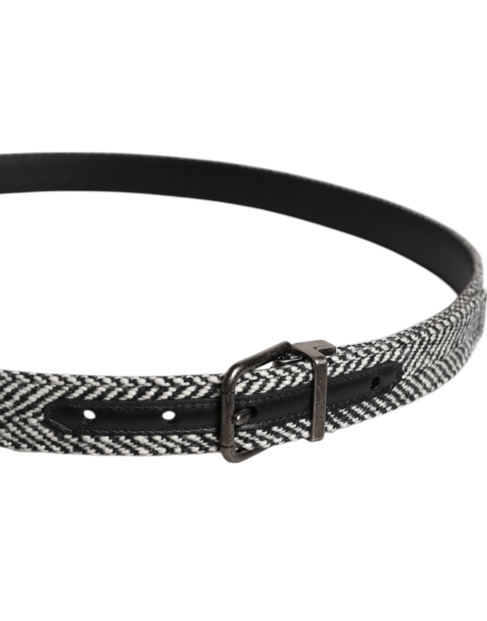 Dolce & Gabbana Virgin Wool Belt in Black and White