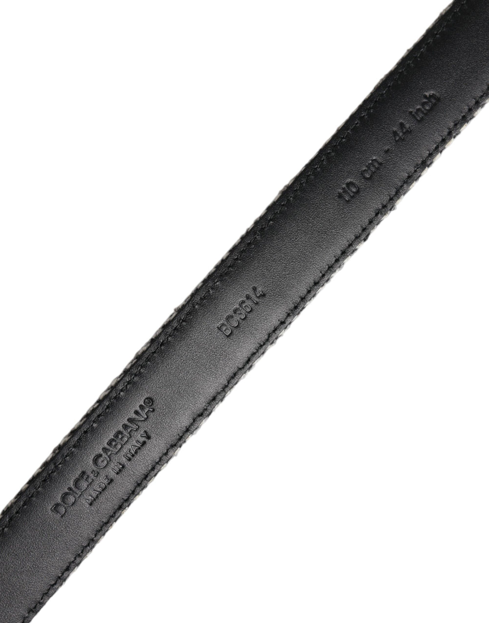 Dolce & Gabbana Virgin Wool Belt in Black and White