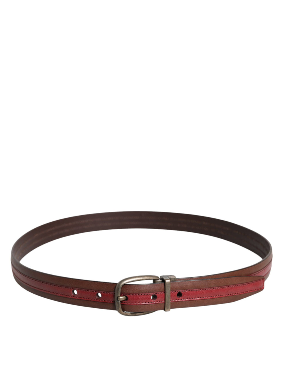Dolce & Gabbana Leather Belt in Burgundy