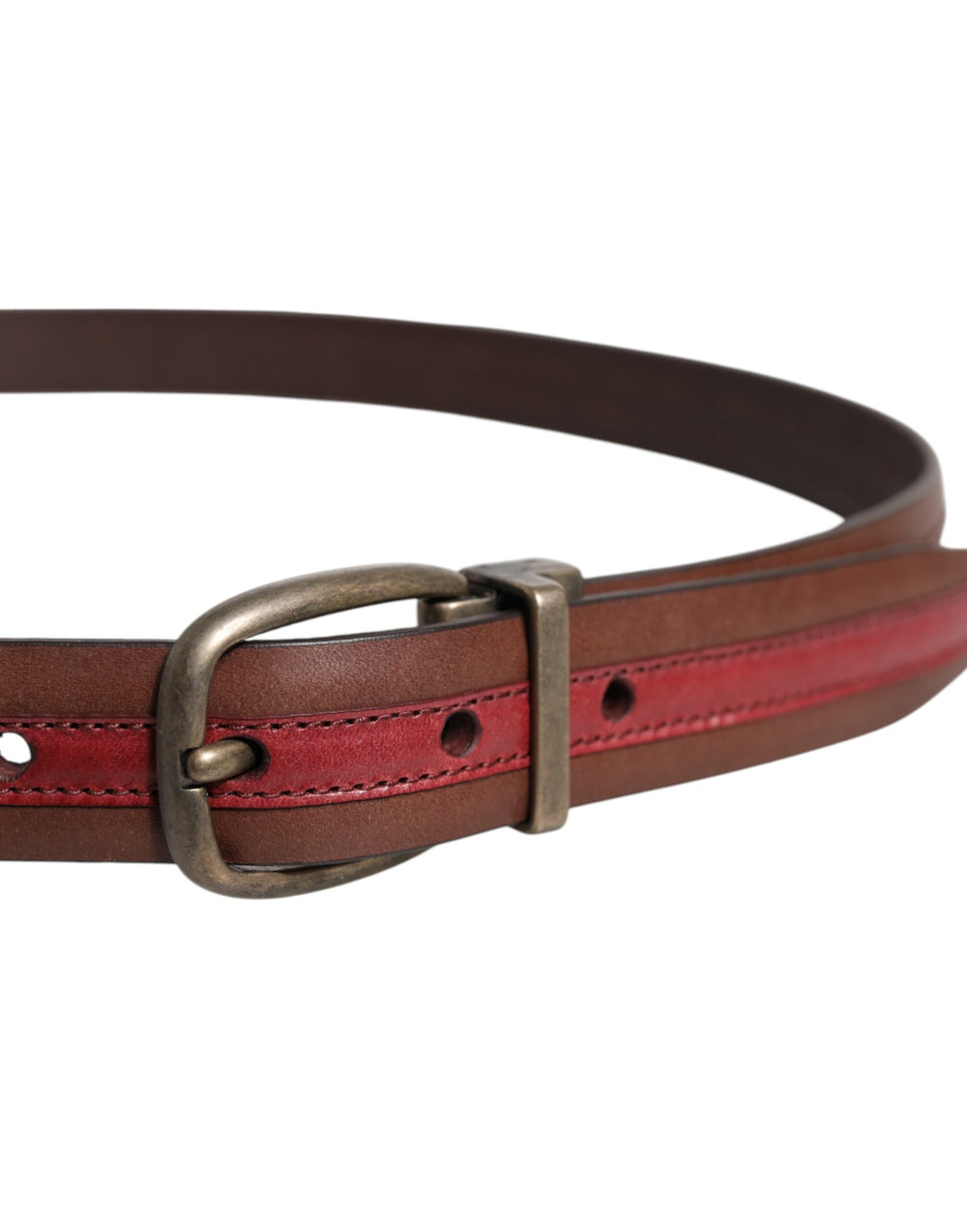 Dolce & Gabbana Leather Belt in Burgundy