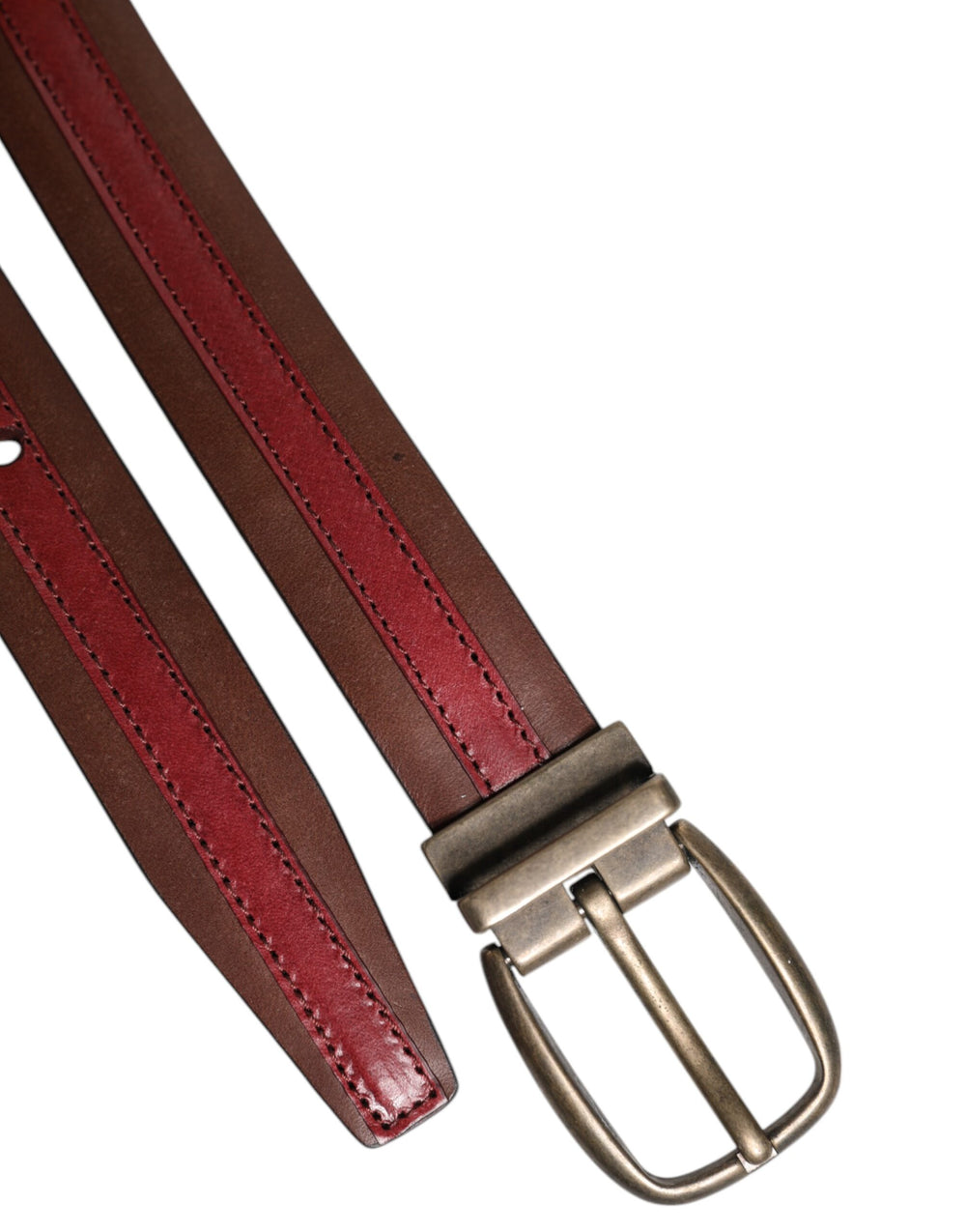 Dolce & Gabbana Leather Belt in Burgundy