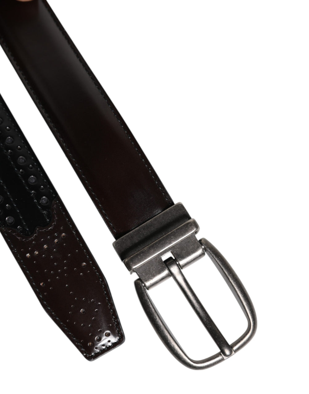 Dolce & Gabbana Calf Leather Belt in Black and Brown