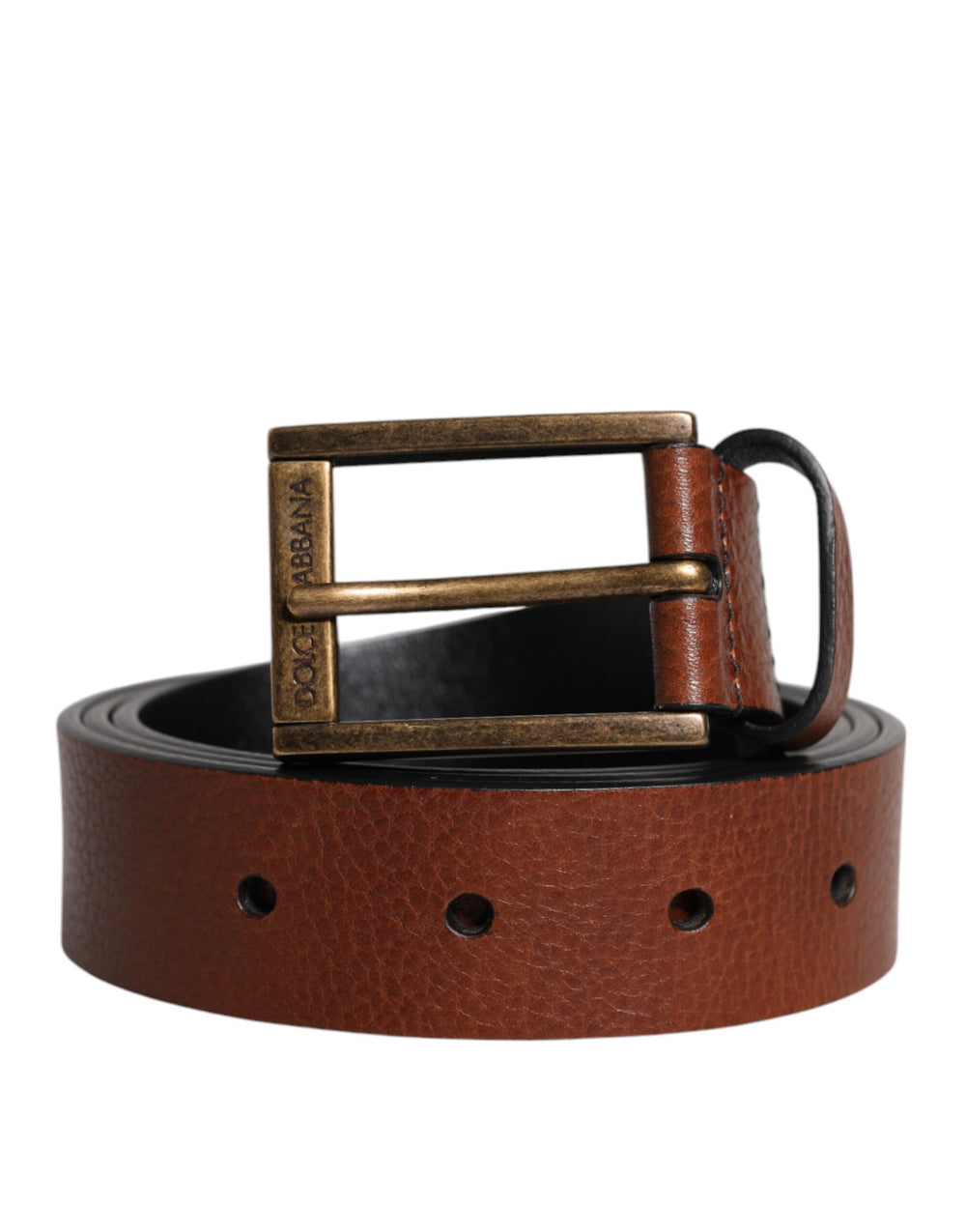 Brown Calf Leather Classic Metal Buckle Belt mens luxury fashion - Mens Edit
