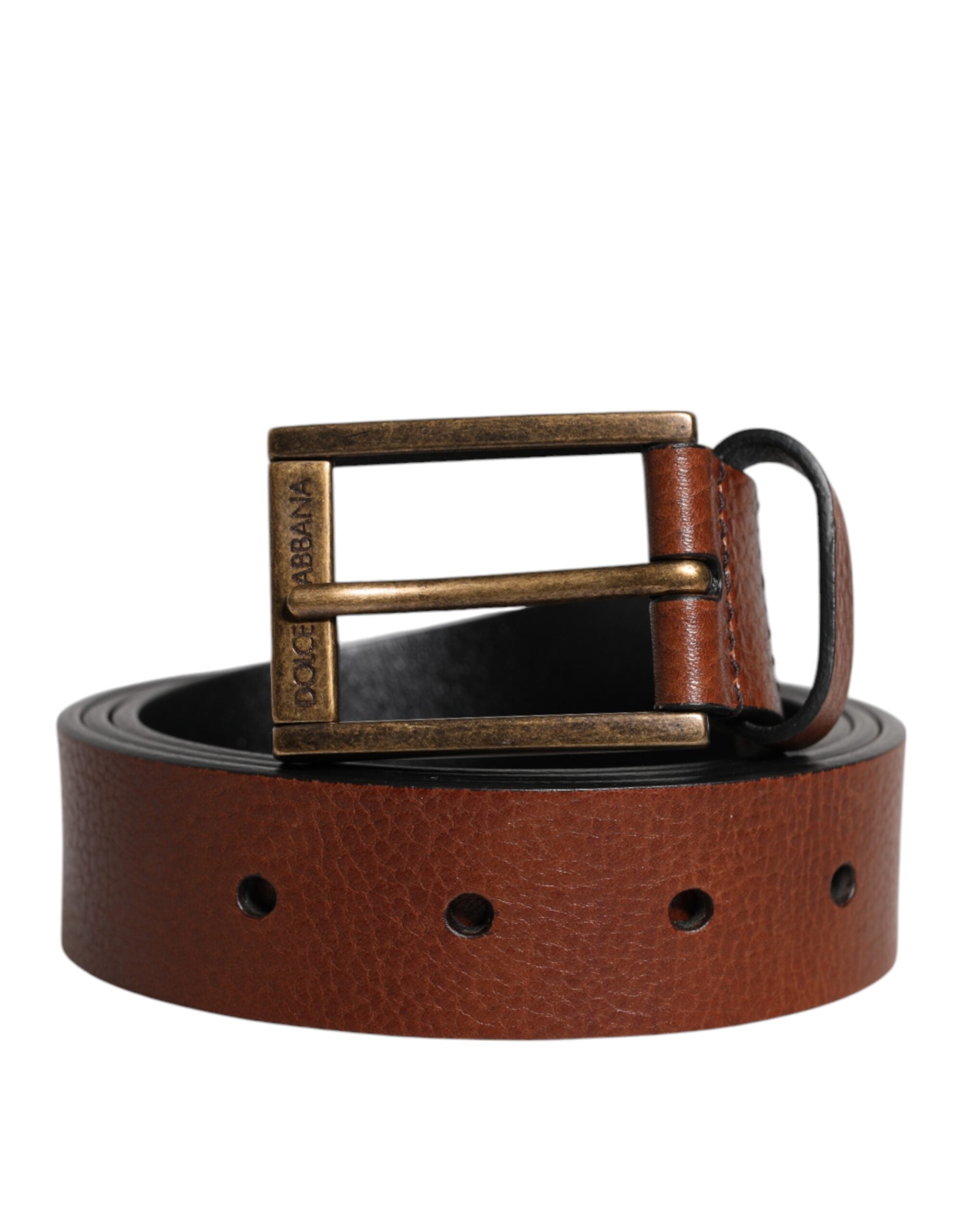 Brown Calf Leather Classic Metal Buckle Belt mens luxury fashion - Mens Edit