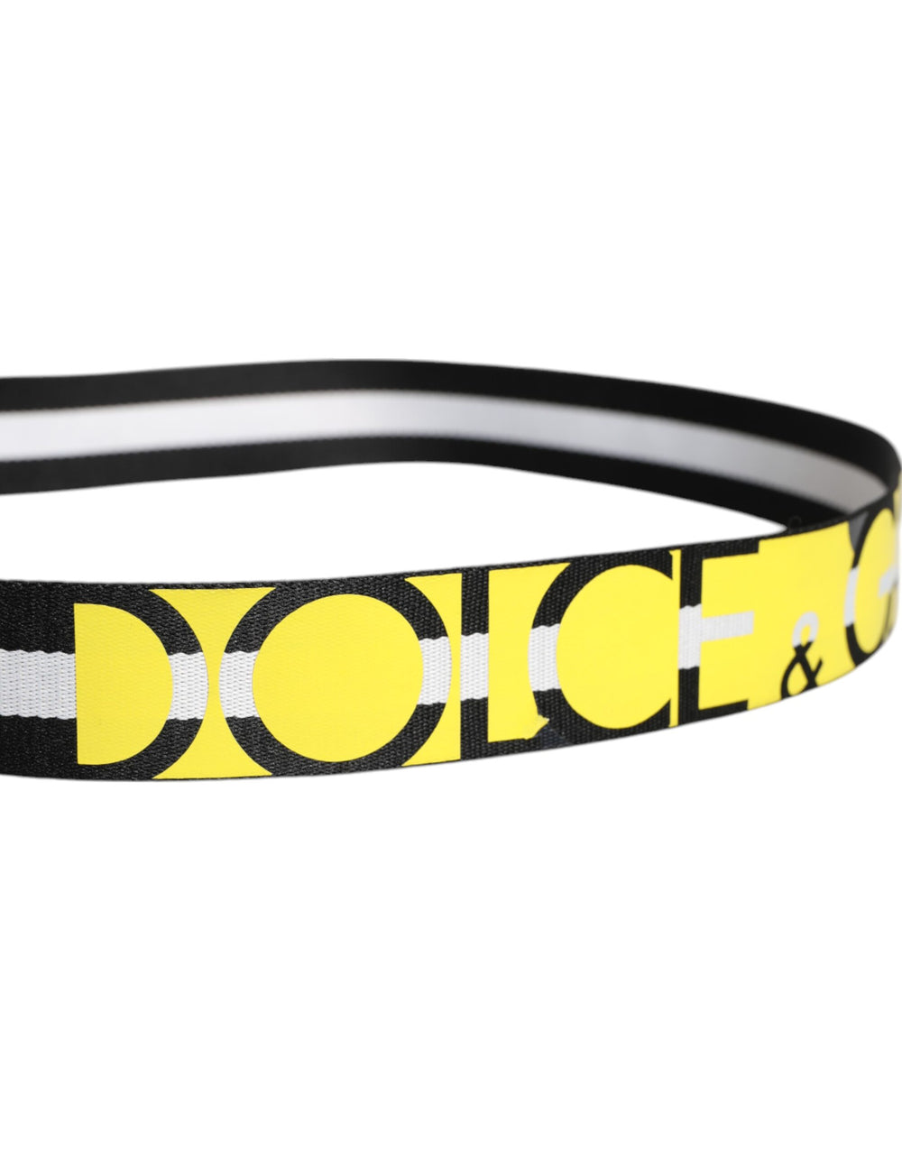 Dolce & Gabbana Nylon Belt in Black and Yellow