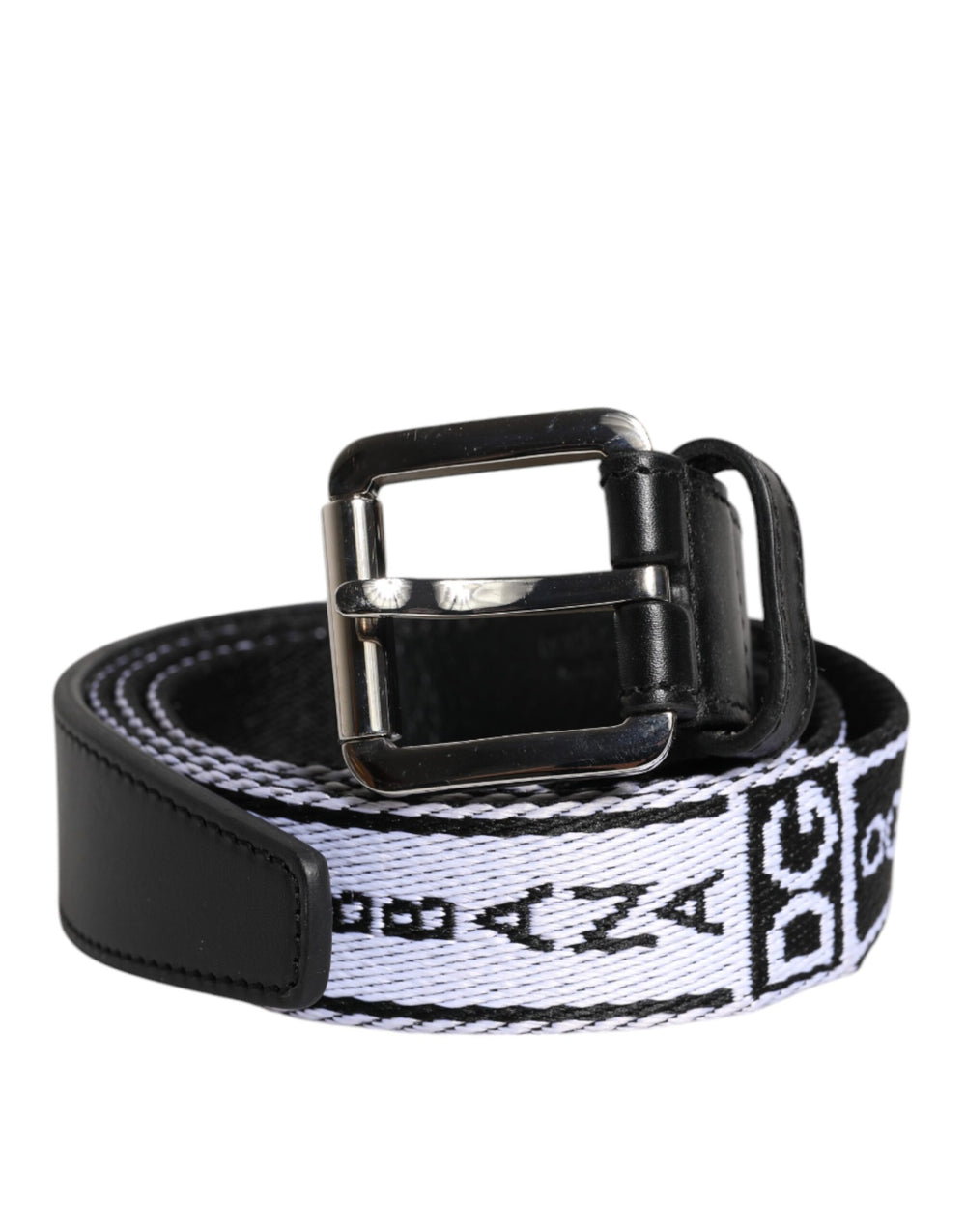 Dolce & Gabbana Printed Belt in Black and White