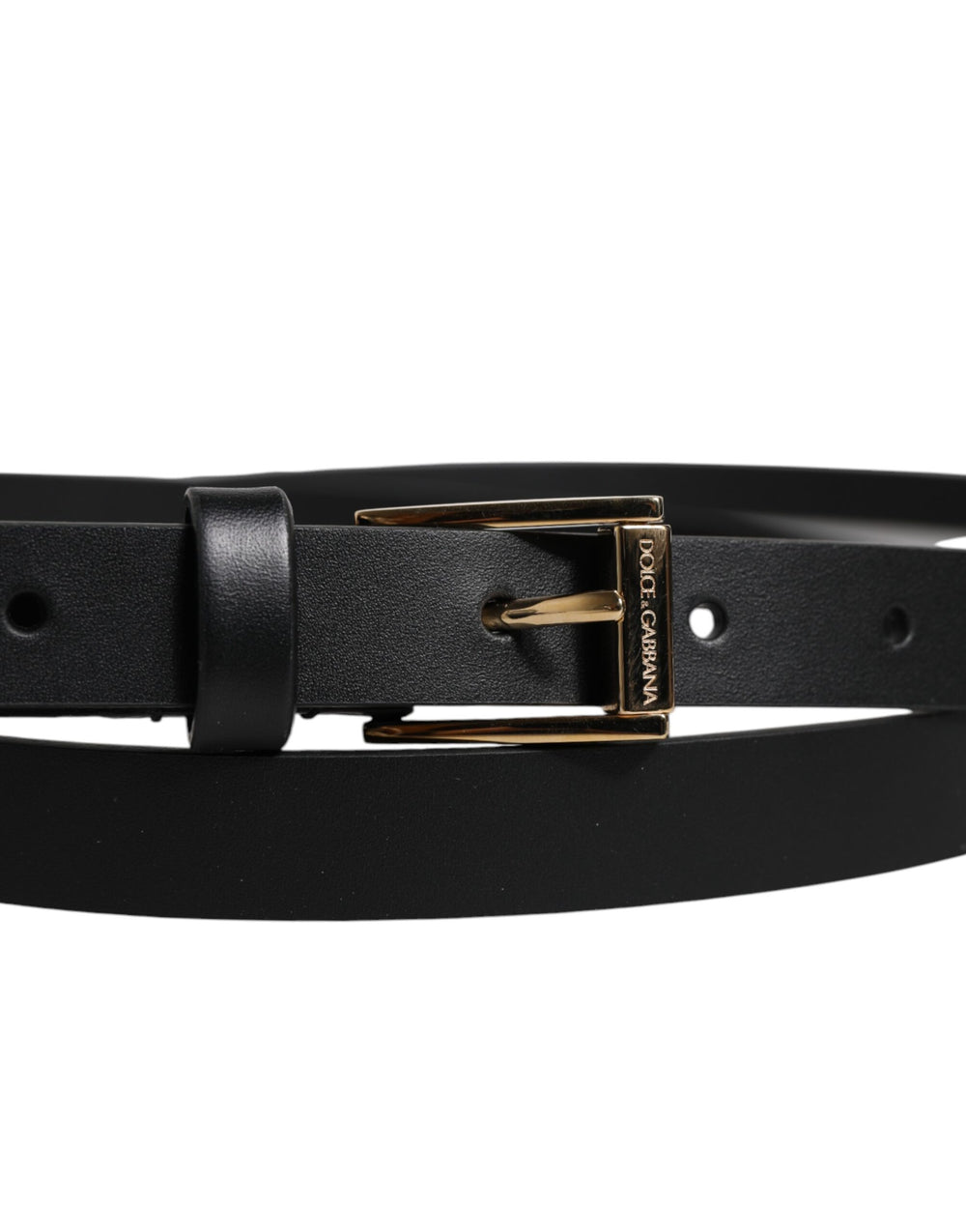 Dolce & Gabbana Calfskin Belt in Black