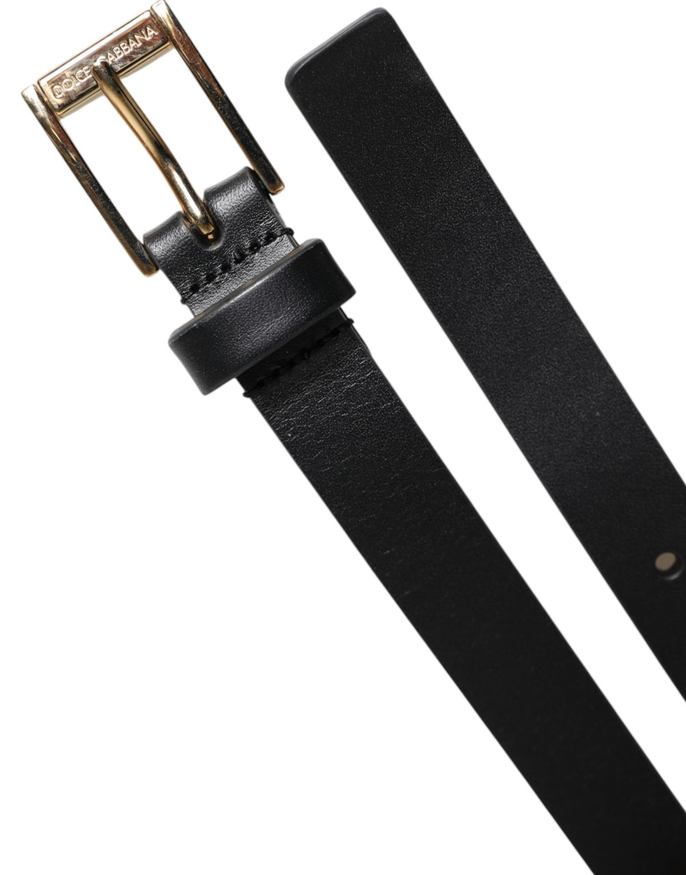 Dolce & Gabbana Calfskin Belt in Black
