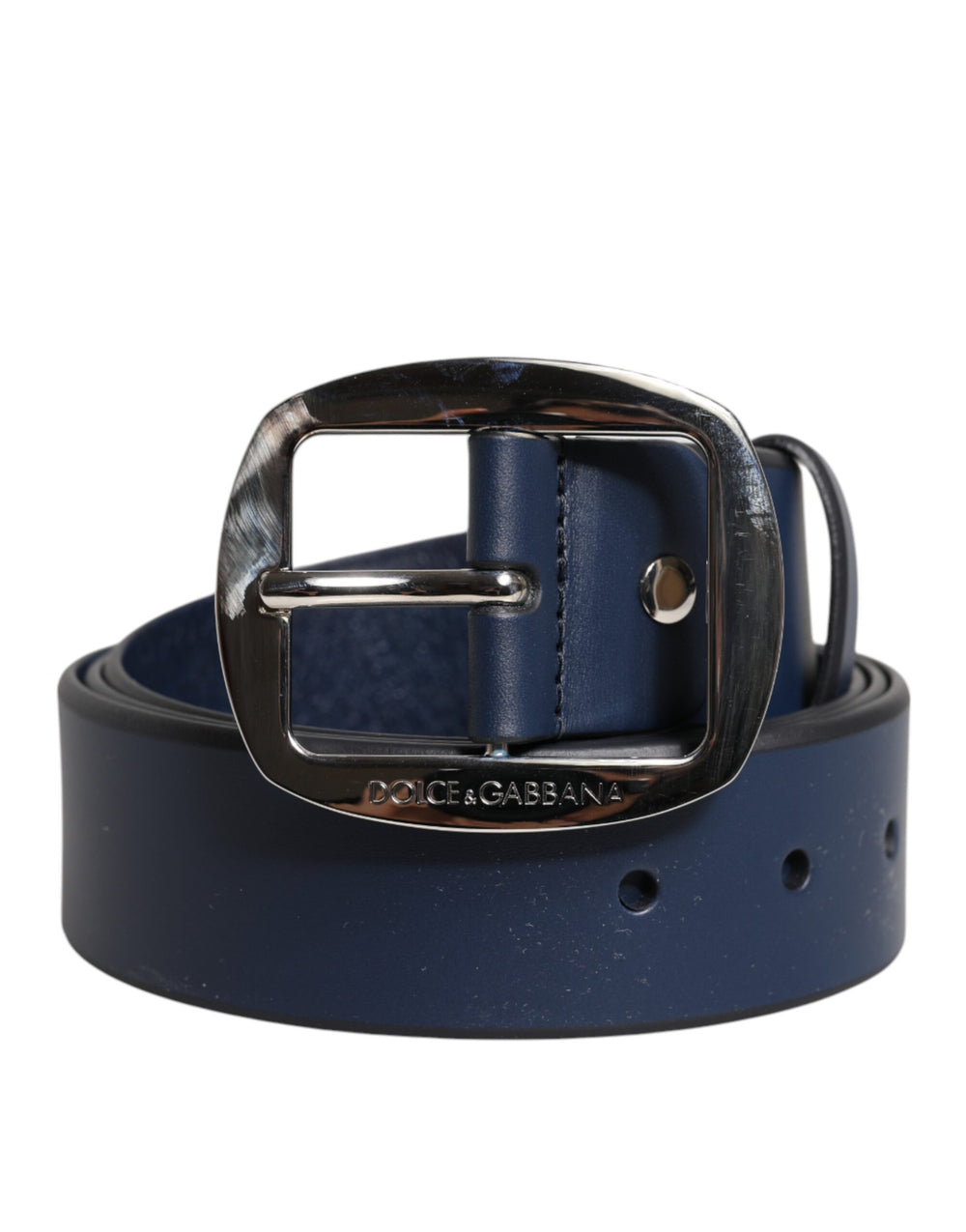 Dolce & Gabbana Calf Leather Belt in Blue