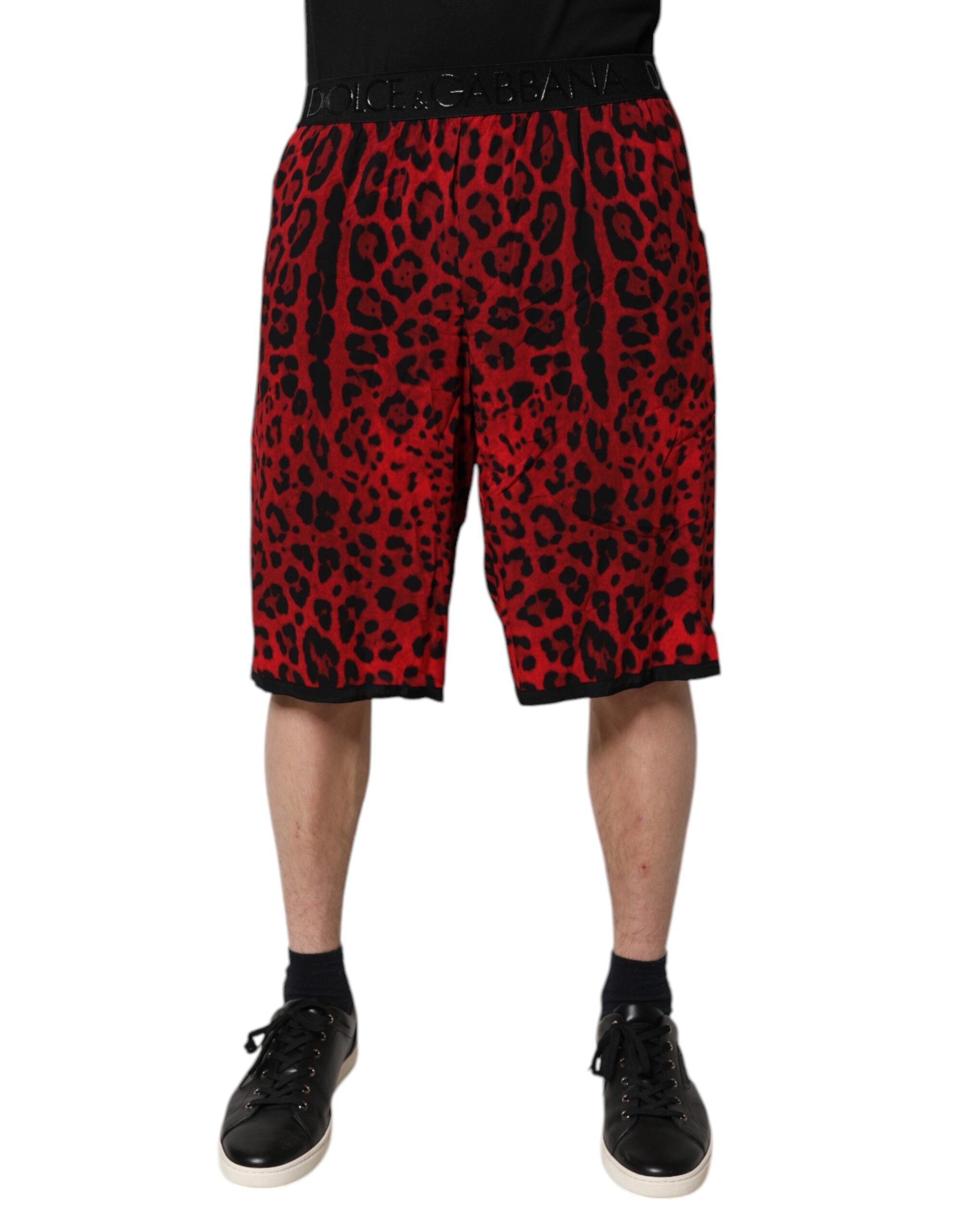 Dolce & Gabbana Shorts από 100% βισκόζη σε Κόκκινο Leopard Print
