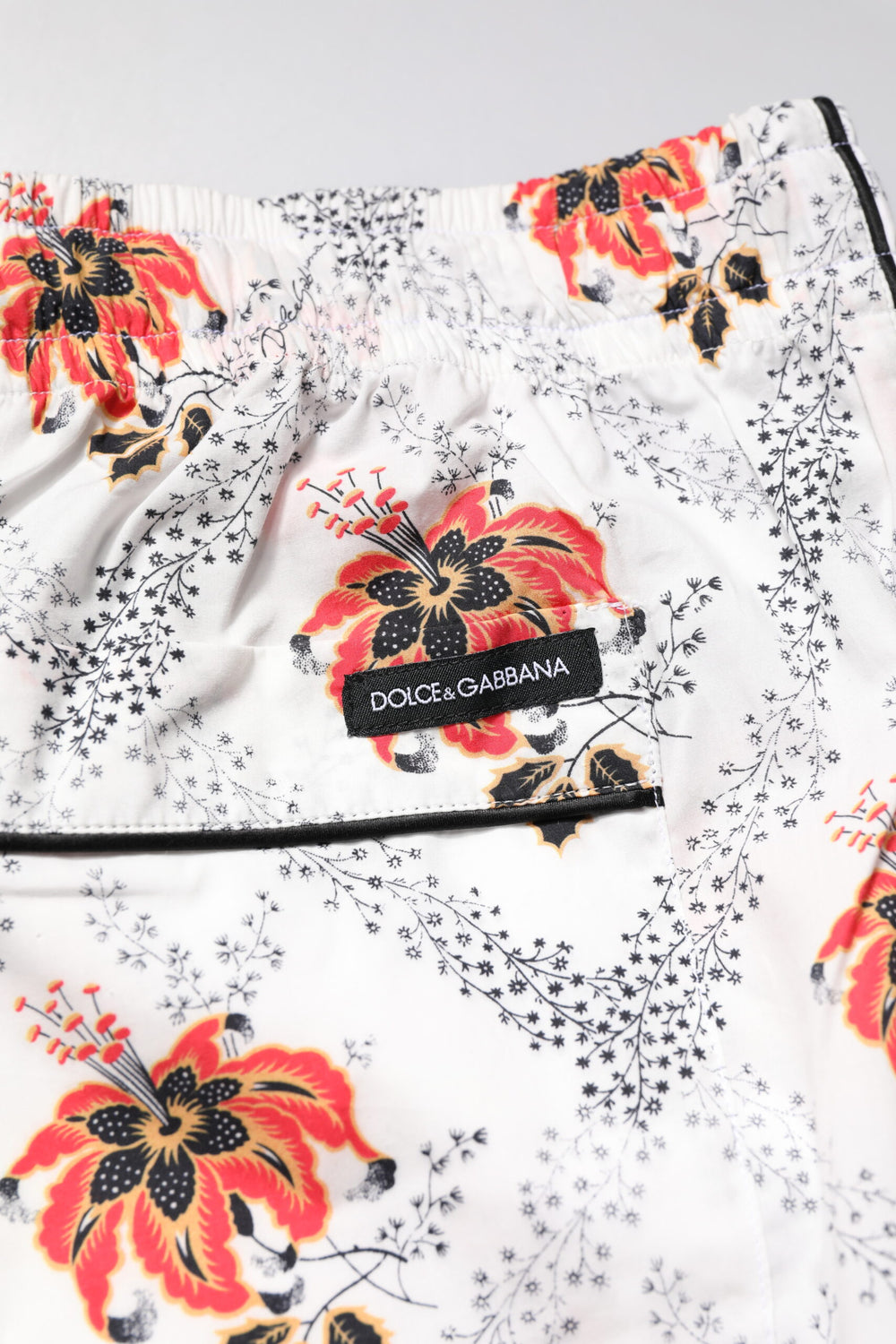 Dolce & Gabbana 100% Cotton Floral Print Pyjama Set in Multicolor