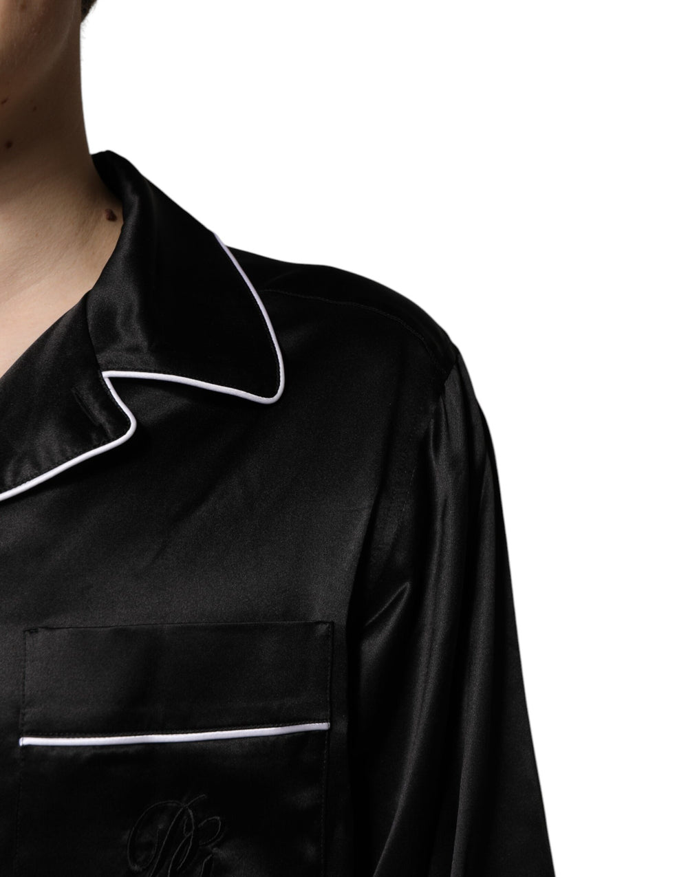 Dolce & Gabbana 100% Silk Pyjama Set in Black
