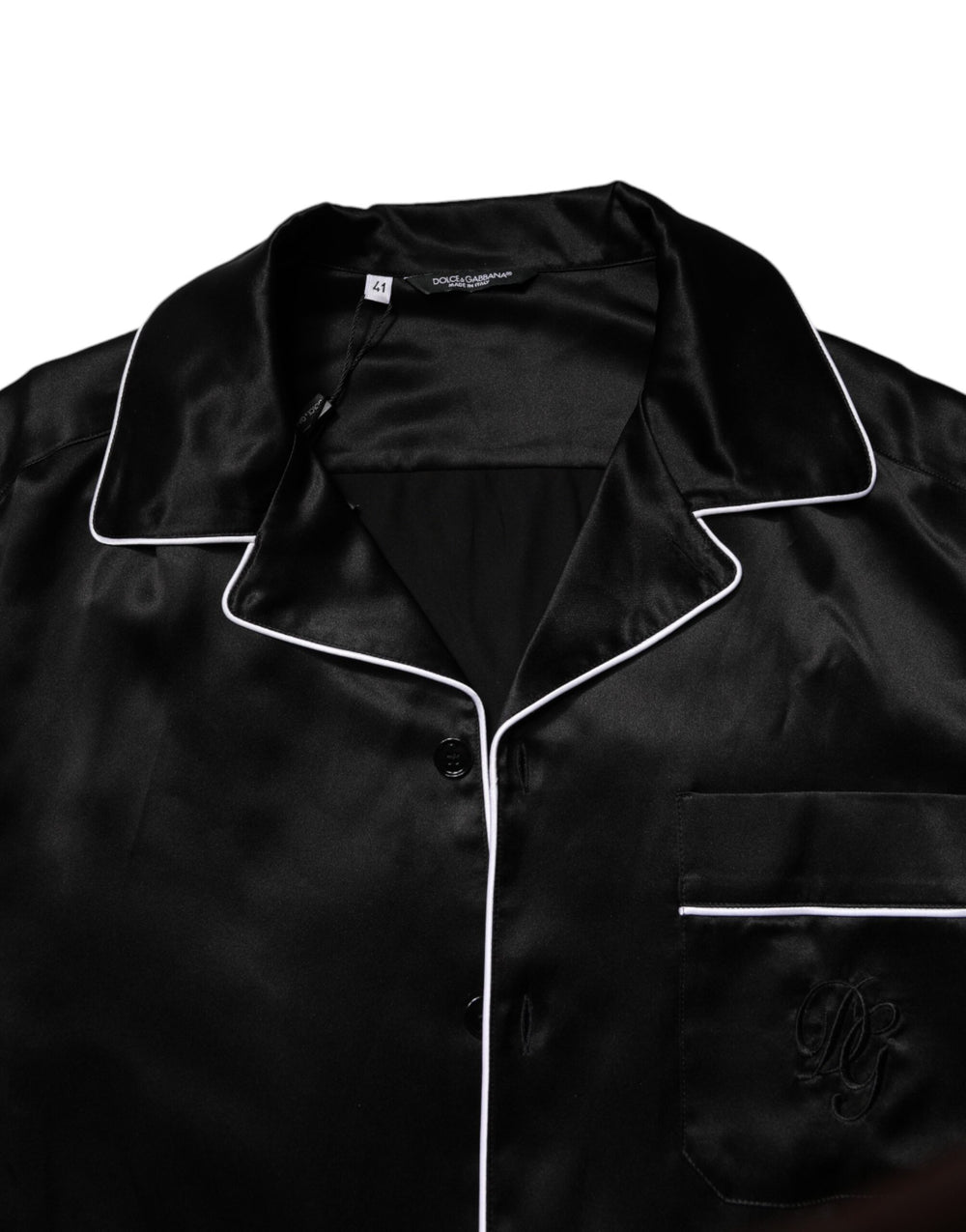 Dolce & Gabbana 100% Silk Pyjama Set in Black