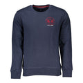 La Martina Blue Cotton Men's Zip Fleece Sweatshirt - Designer | Mens Edit