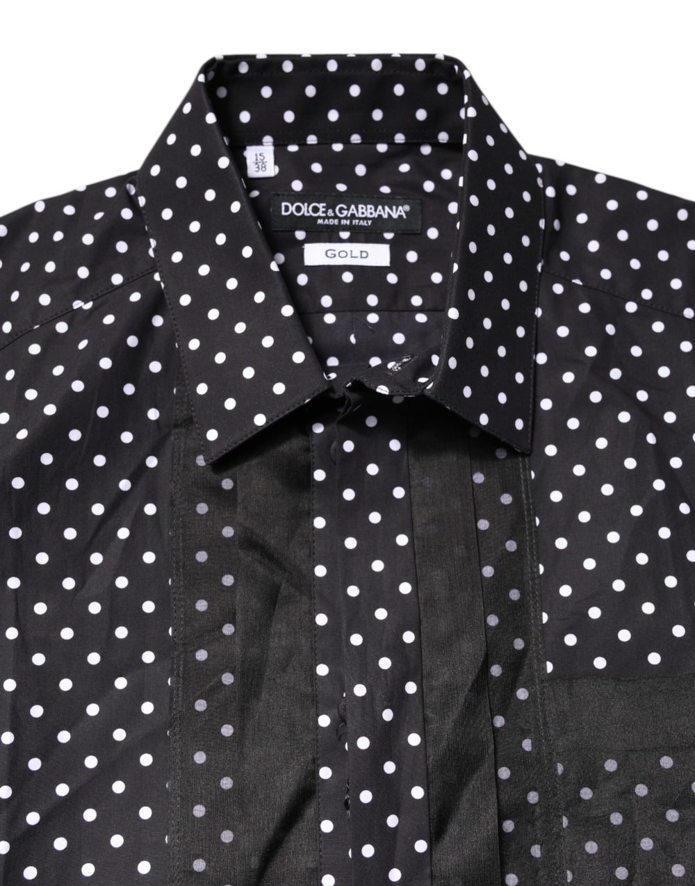 Dolce & Gabbana Polka Dot Formal Shirt in Black
