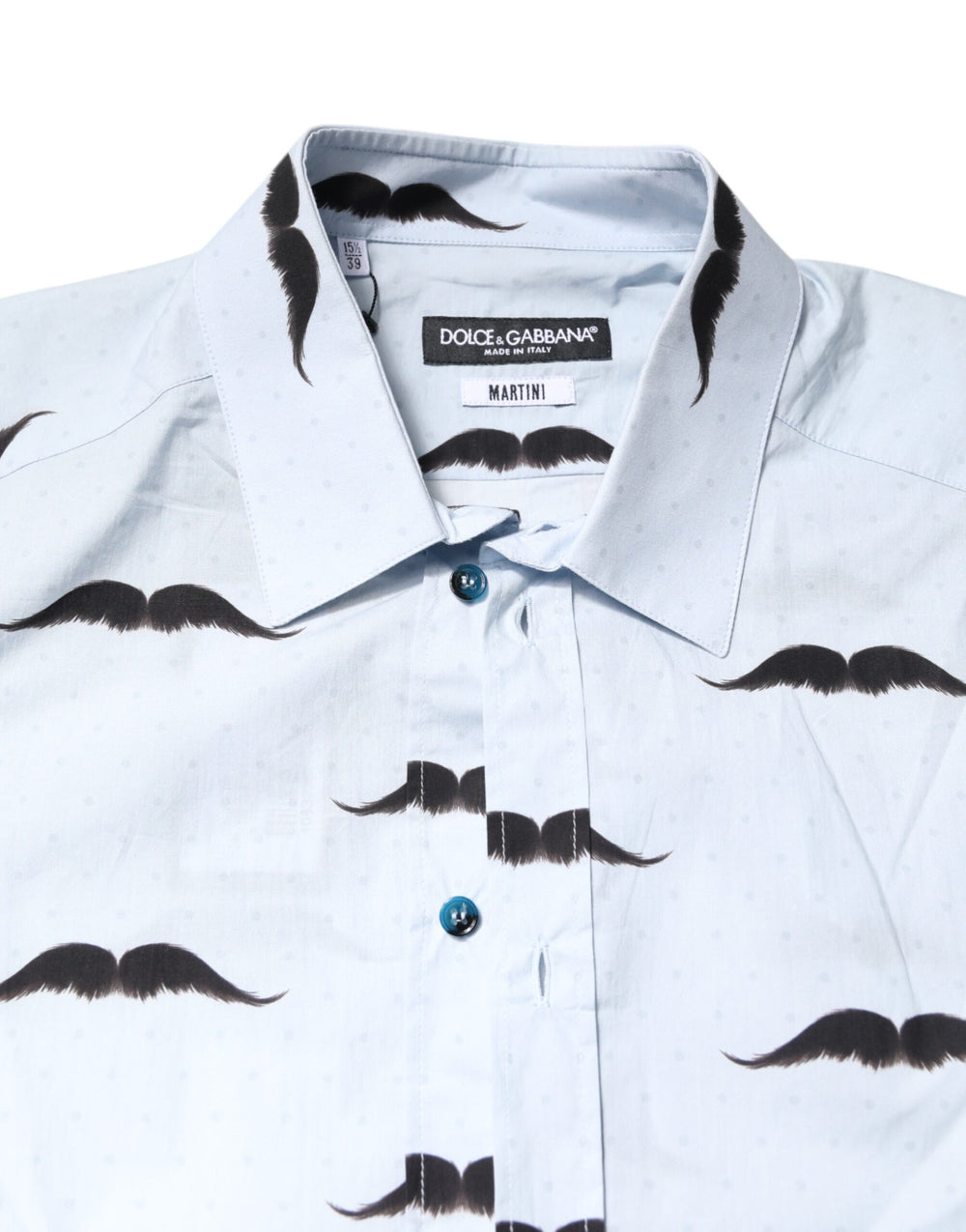 Dolce & Gabbana 100% Cotton MARTINI Dress Shirt in Light Blue