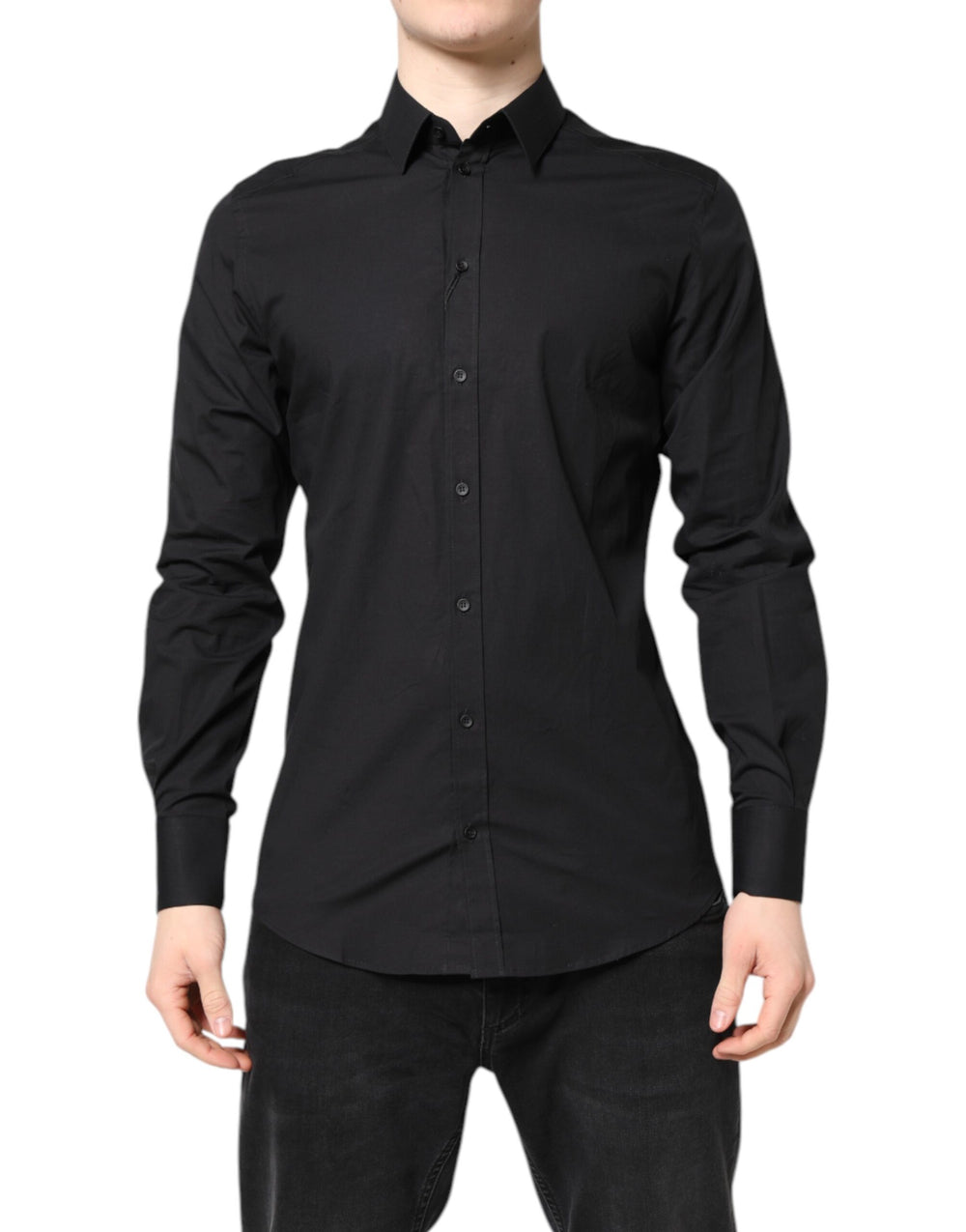 Dolce & Gabbana Cotton Dress Shirt in Black