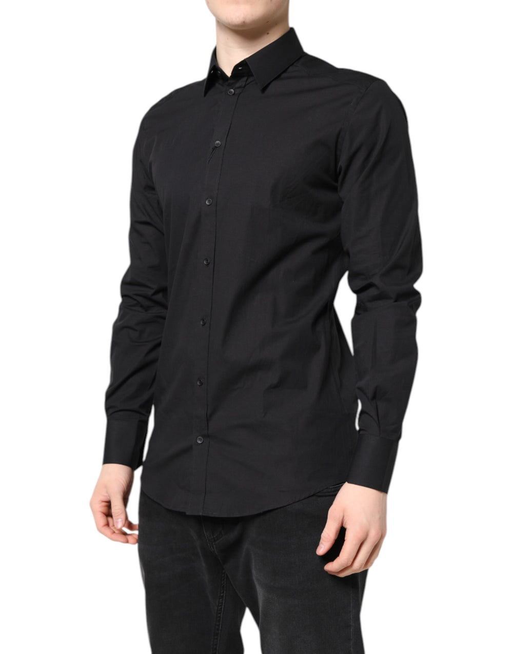 Dolce & Gabbana Cotton Dress Shirt in Black