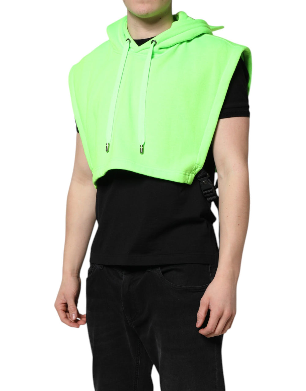Dolce & Gabbana Polyester Hooded Vest in Green