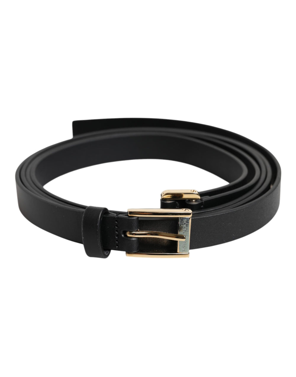 Dolce & Gabbana Calf Leather Belt in Black