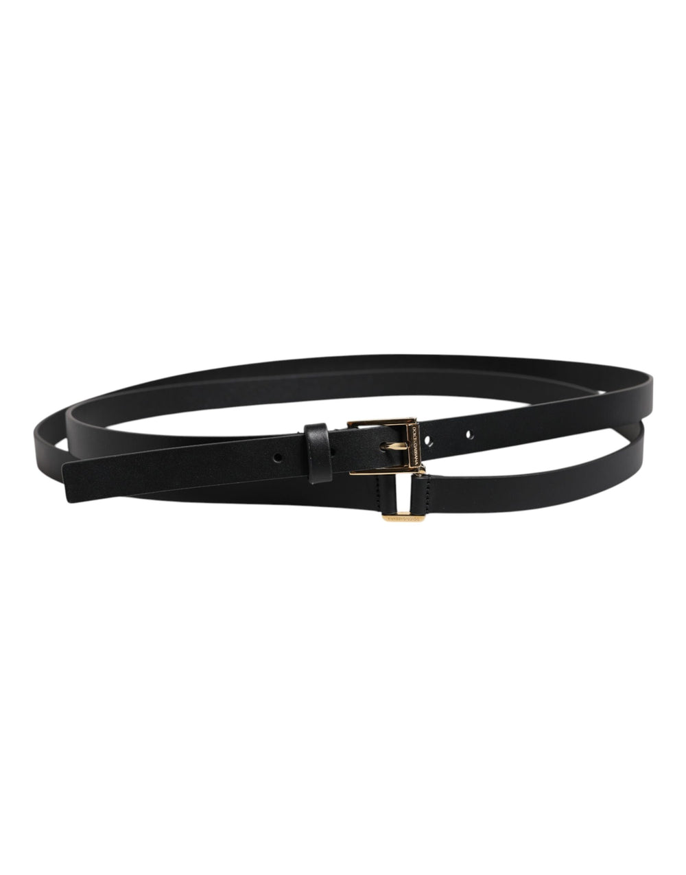 Dolce & Gabbana Calf Leather Belt in Black