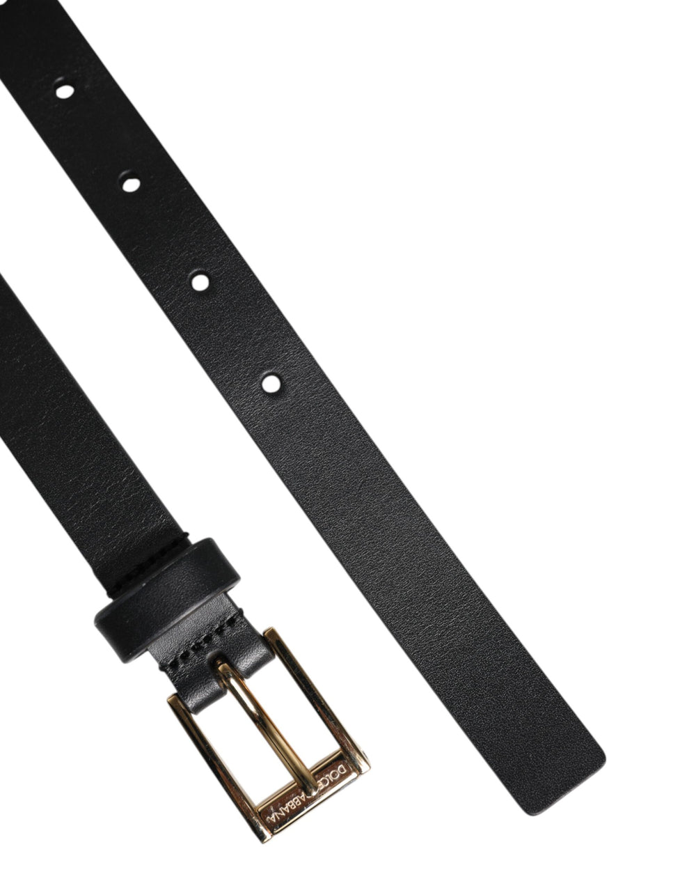 Dolce & Gabbana Calf Leather Belt in Black
