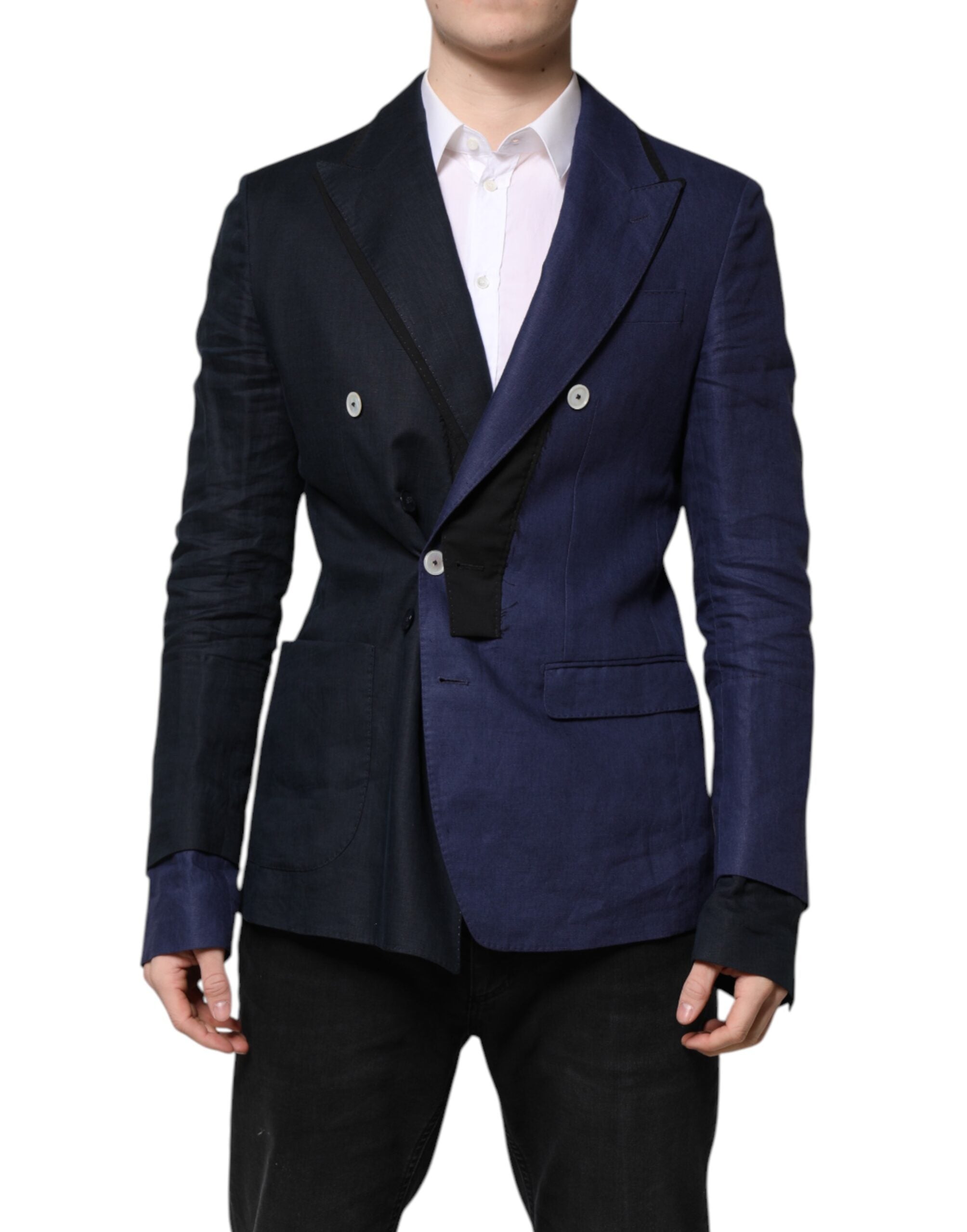 Dolce & Gabbana Σακάκι με Διπλό Κούμπωμα σε Navy