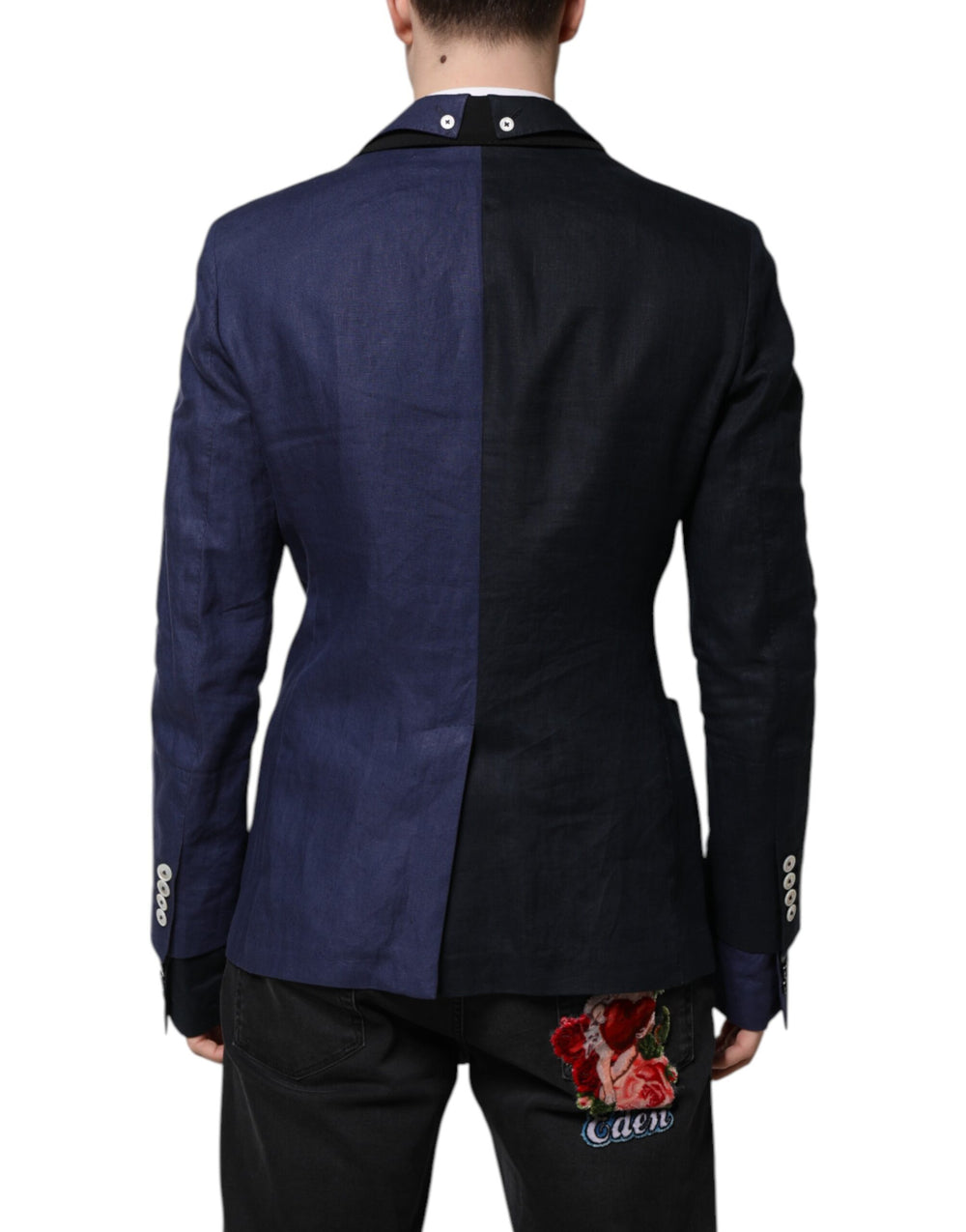 Dolce & Gabbana Double-Breasted Blazer in Navy Blue