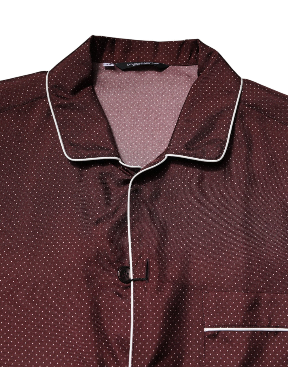 Dolce & Gabbana 100% Silk Shirt in Burgundy