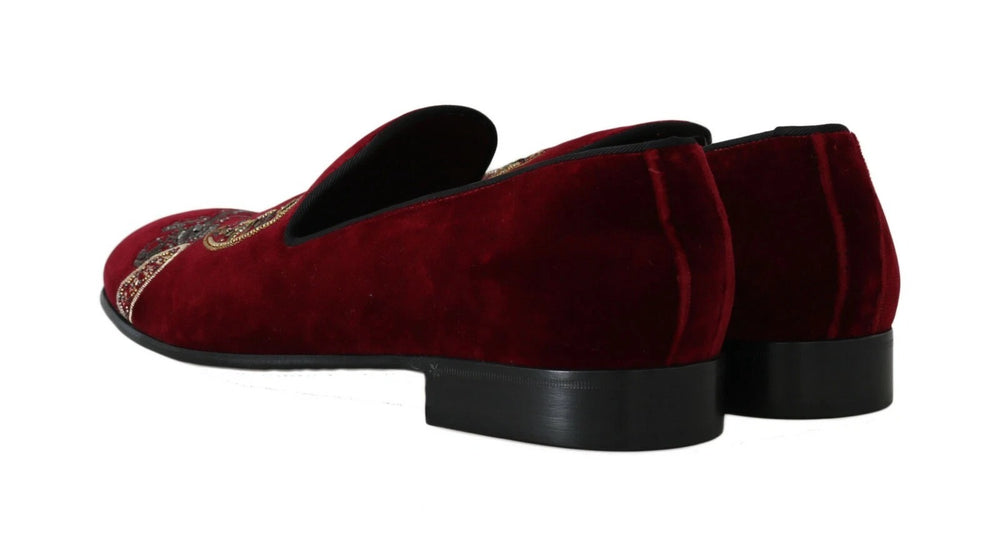 Bordeaux Velvet Loafers Gun Horseshoe Shoes mens luxury fashion - Mens Edit
