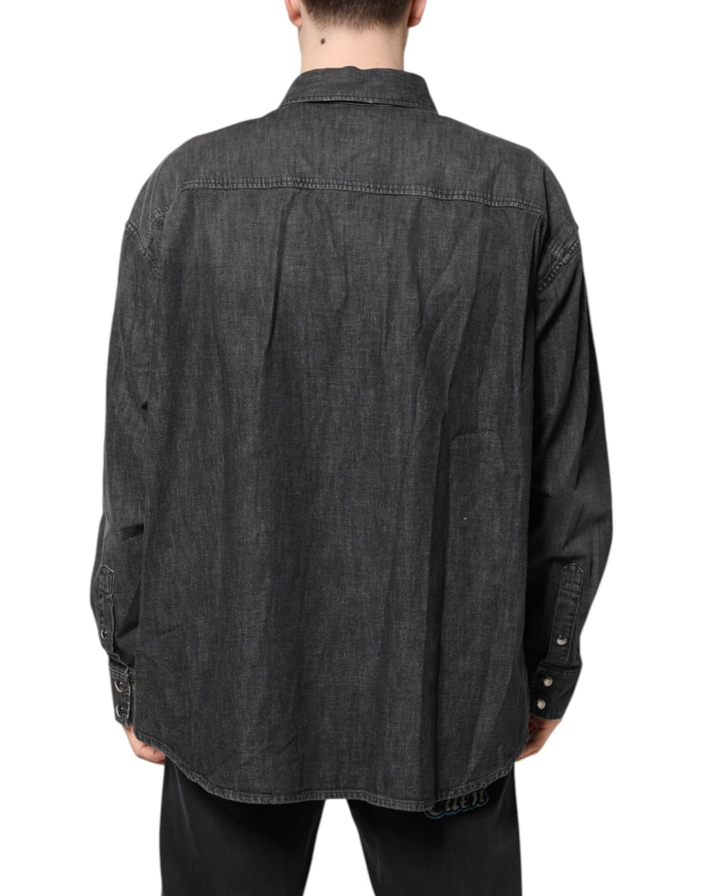 Dolce & Gabbana Cotton Denim Shirt in Grey