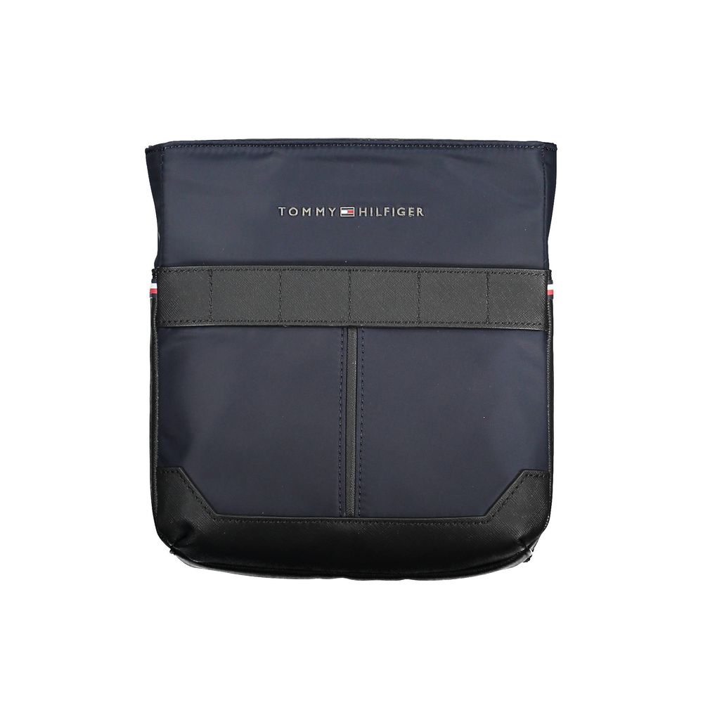 Tommy Hilfiger Μπλε Πολυουρεθανικό Σακίδιο Ώμου