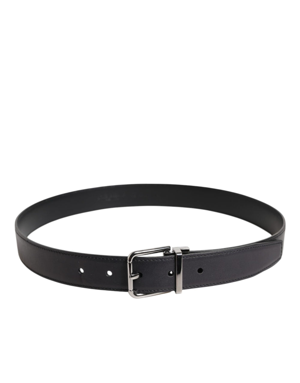 Dolce & Gabbana Calf Leather Belt in Black