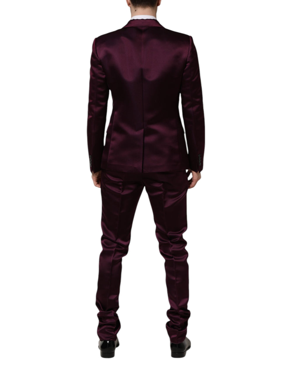 Dolce & Gabbana 100% Silk Three-Piece Suit in Dark Purple