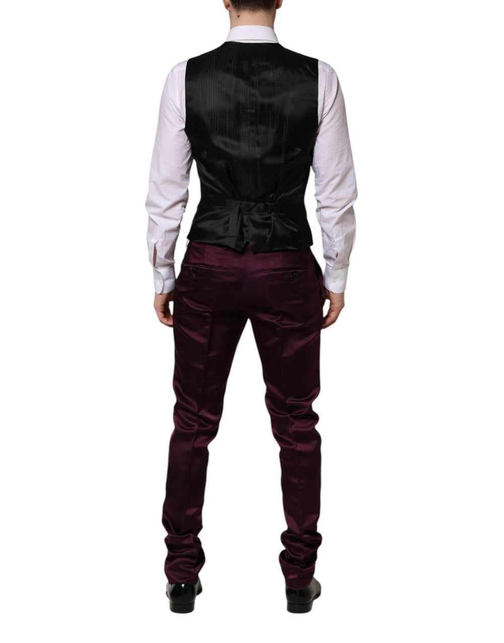 Dolce & Gabbana 100% Silk Three-Piece Suit in Dark Purple